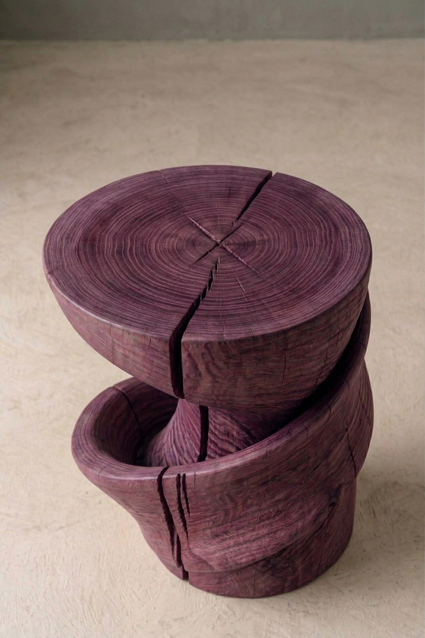 Vortex Sculpture Side Table Amaranto