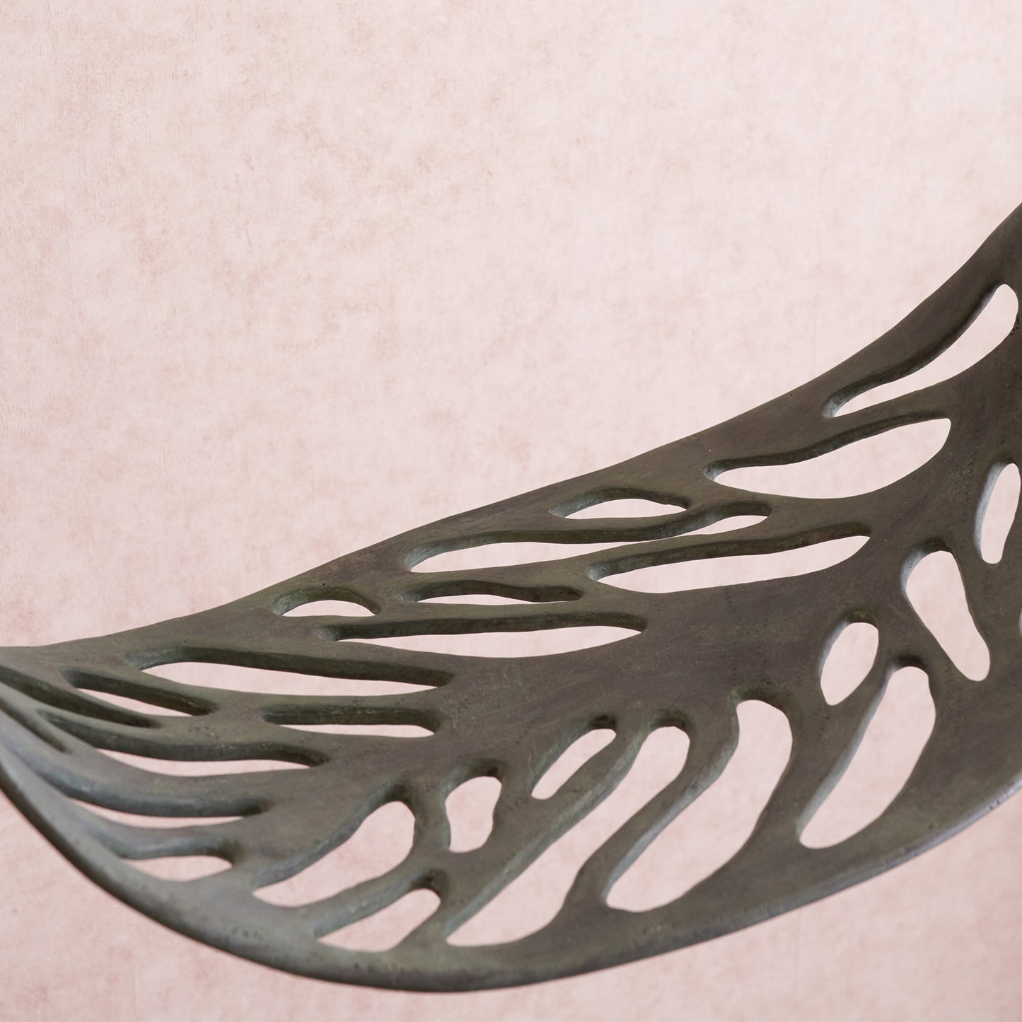 AUTUMN LEAF SWING GOLD PLATED BRONZE SCULPTURE