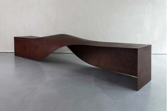 SOUL SCULPTURE BENCH IN COR-TEN STEEL 2,5 M