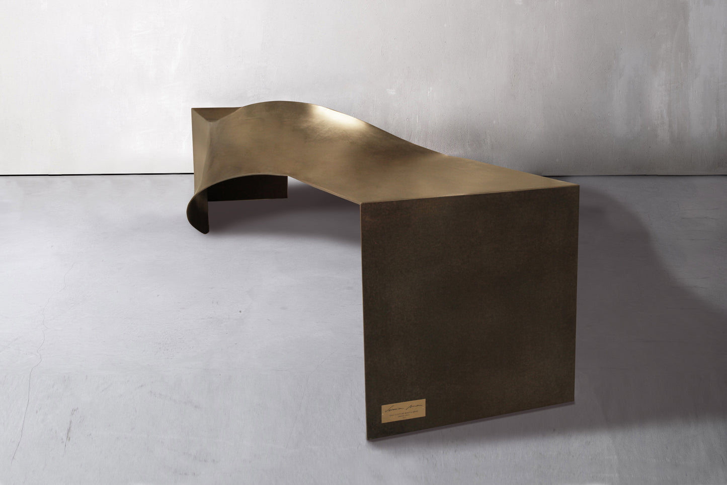 Soul Sculpture Bench in Brass
