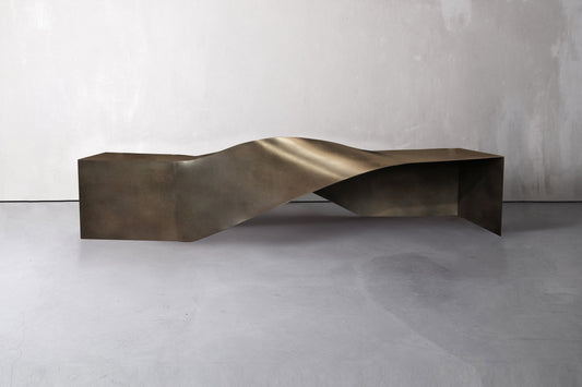 Soul Sculpture Bench in Brass