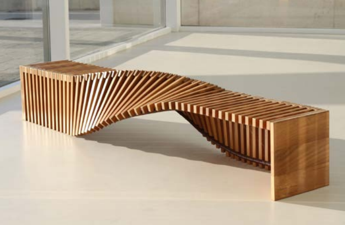 SOUL SCULPTURE BENCH IN WOOD 3M