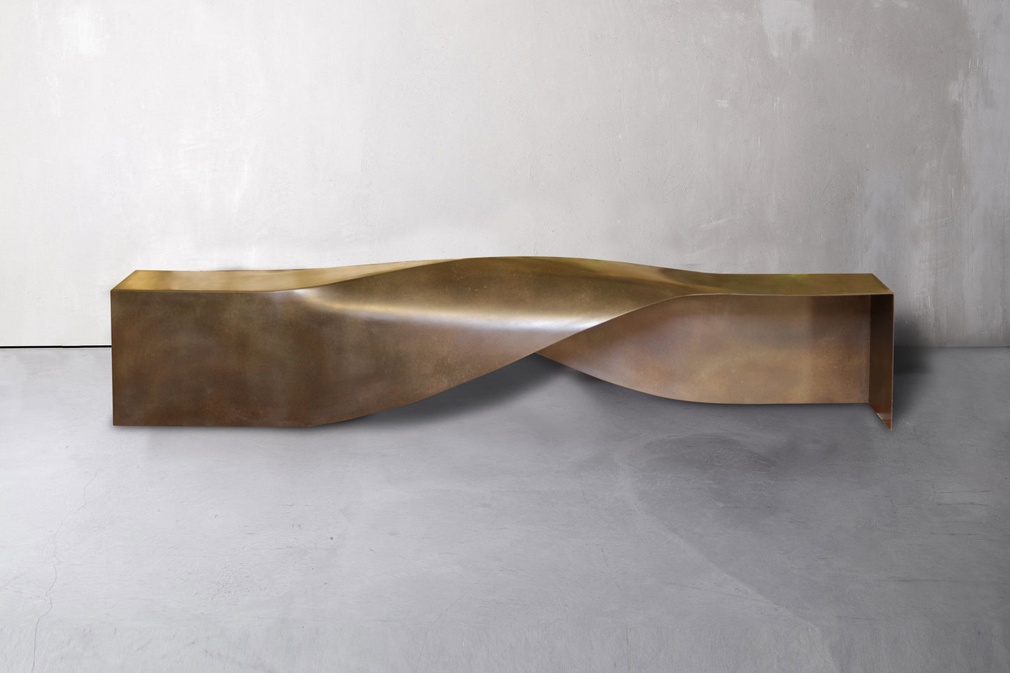 Soul Sculpture Bench in Brass