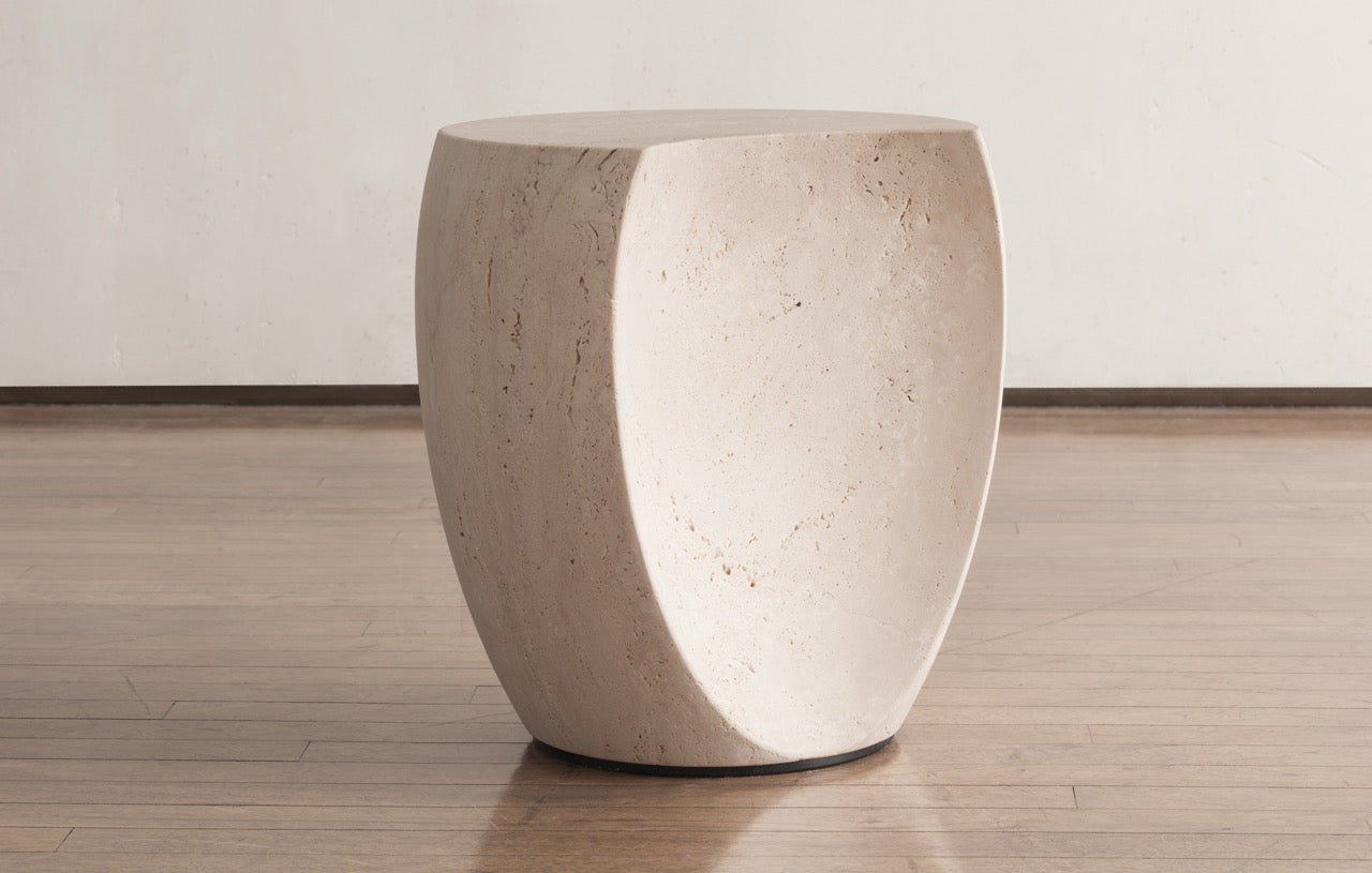 Drops Stool Large Travertine