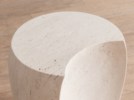 Drops Stool Large Travertine