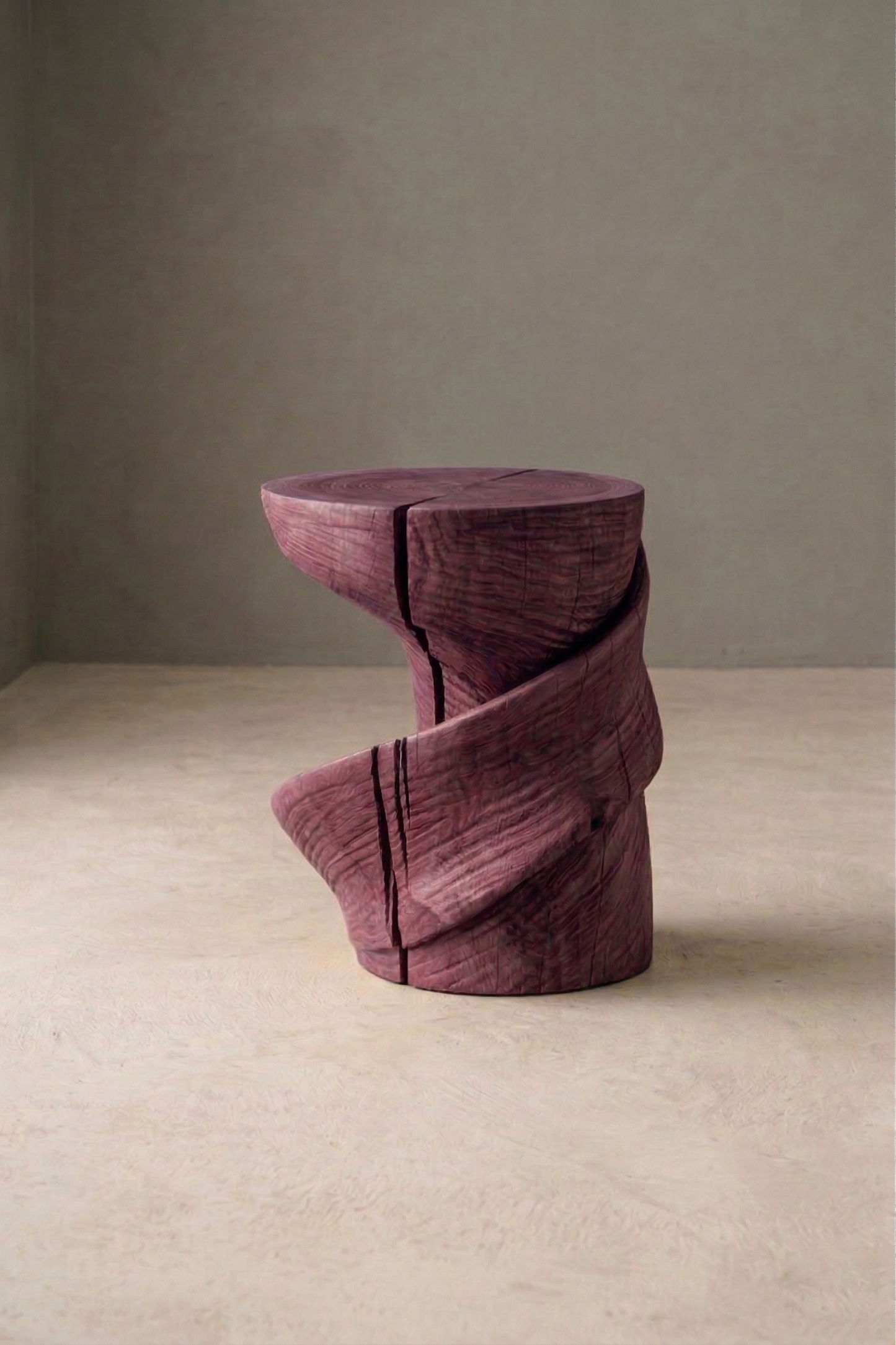 Vortex Sculpture Side Table Amaranto